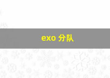 exo 分队